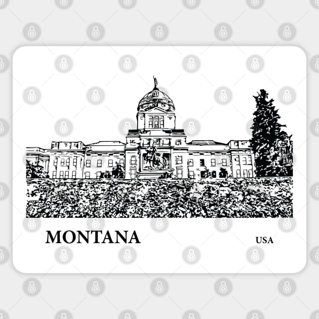 Montana State USA Sticker by Lakeric